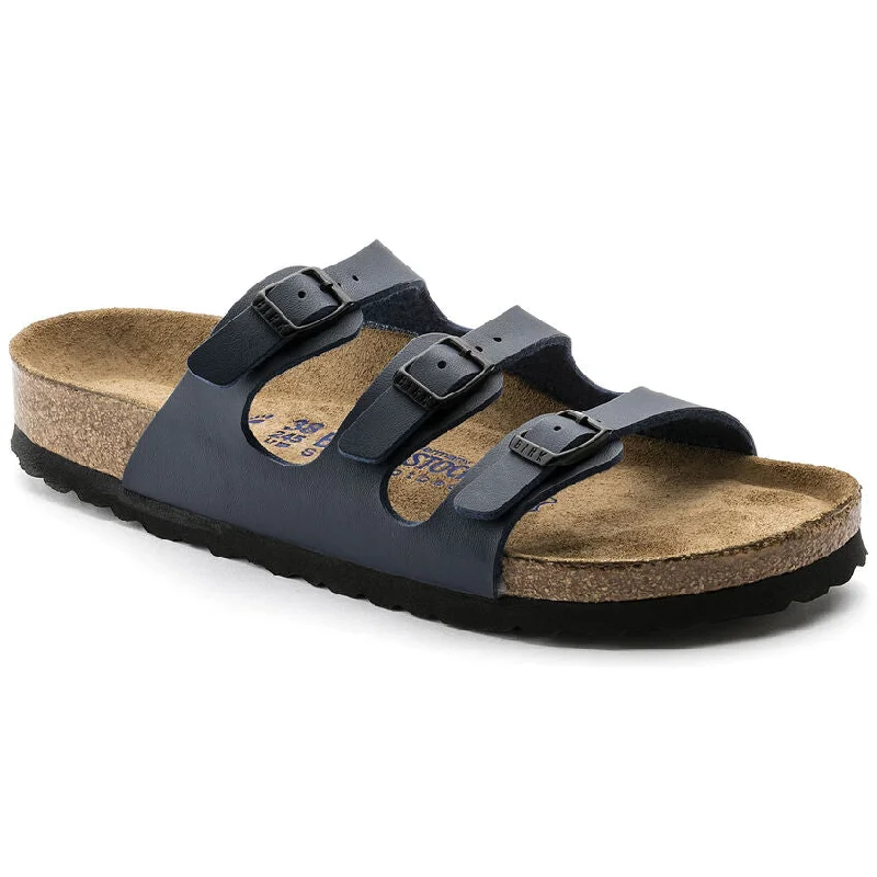 BIRKENSTOCK FLORIDA SOFT FOOTBED - BLACK OILED LEATHER