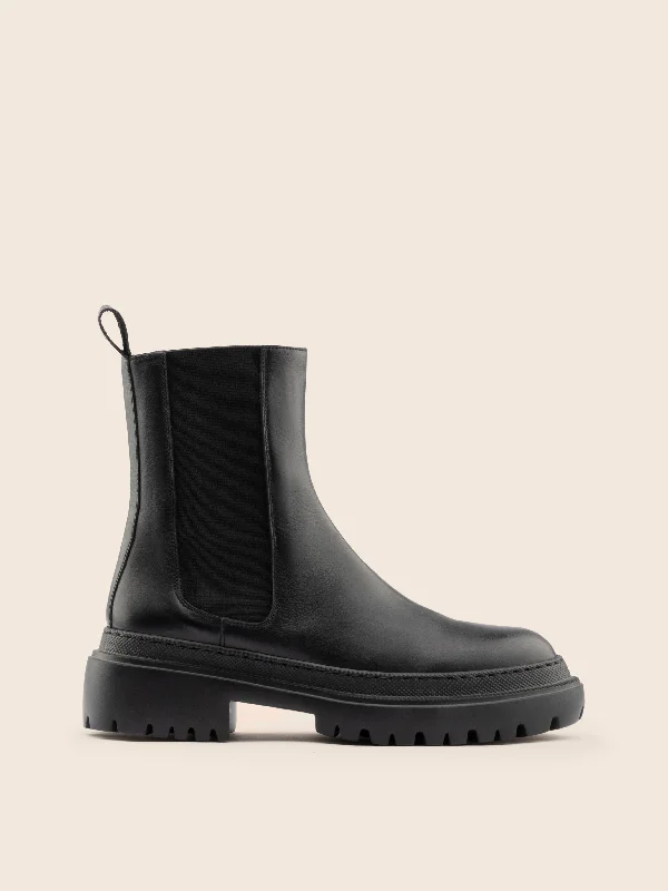 Corticella Black Leather Unlined Boot