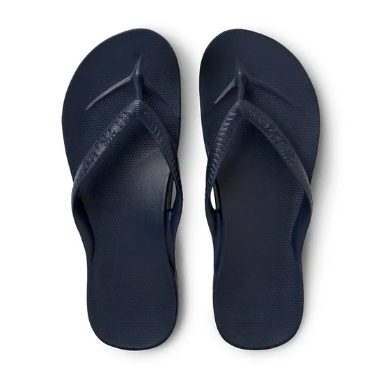 Archies Arch Support Flip Flops Navy