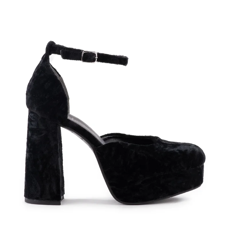 Used To Love You Platform in Black Velvet from BC Footwear