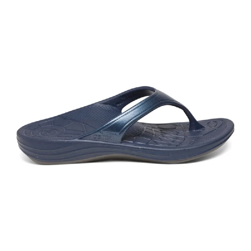 Aetrex Women's Fiji Orthotic Flips Navy