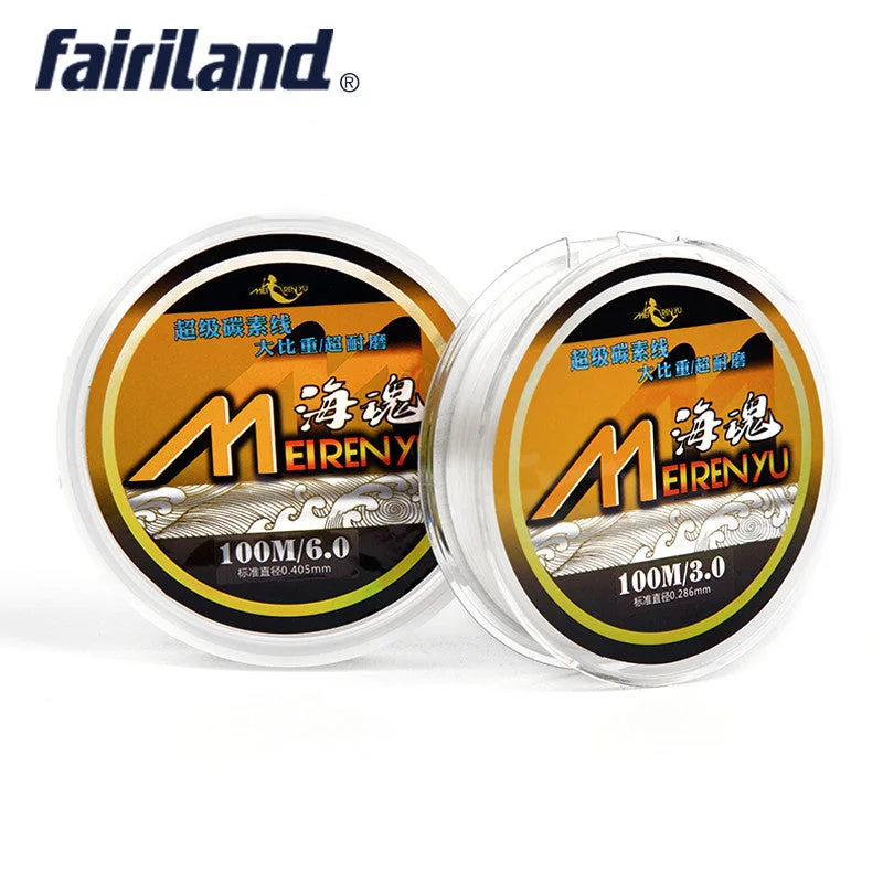 slow sinking jerkbaits 100M 75% Carbon Transparent Fishing Line Monofilament Nylon Fishing Thread Japan Line Material