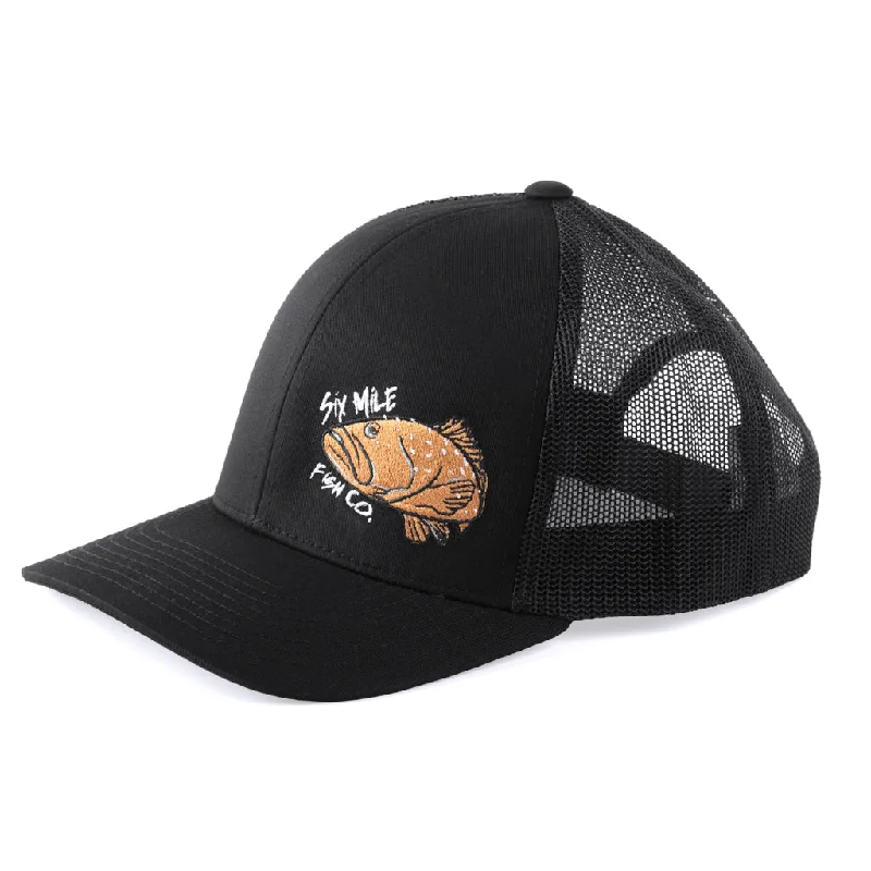 kids fishing tackle sets Snowy Grouper Blackout Hat
