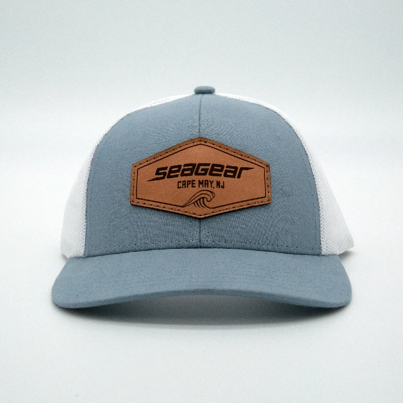 motorized bait boats for carp fishing Sea Gear Leather Patch Hat