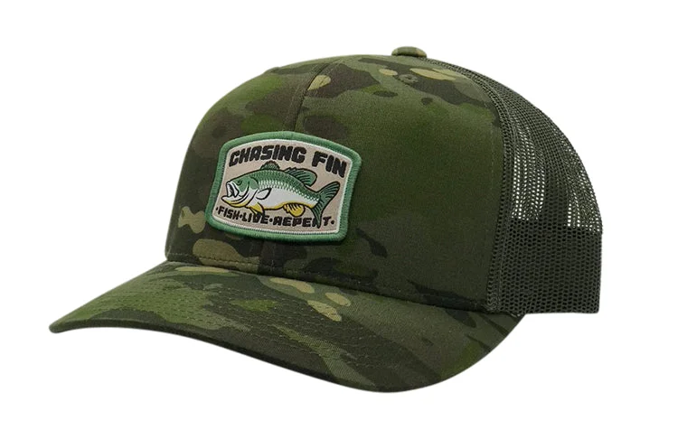 St. Croix fishing rods sale Bass Catcher Green Camo Trucker Cap (Curved Bill)