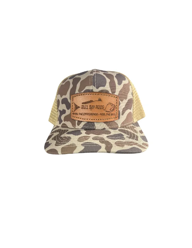 waterproof fishing gloves thermal BBR Leather Patch Hat- Slough/Balsa