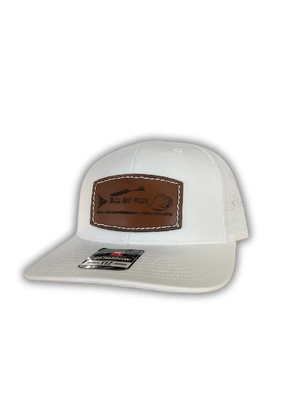 insulated waterproof fishing gloves BBR Leather Patch Hat- White