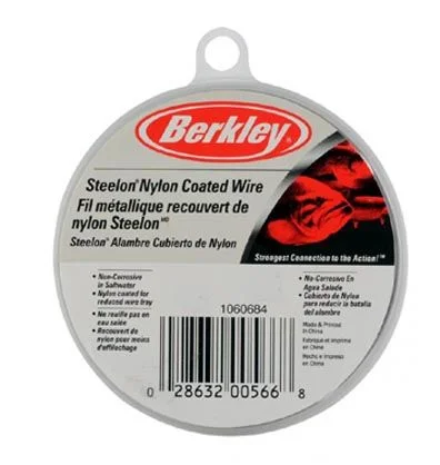 braided fishing line with high sensitivity Berkley Steelon Nylon Coated Metal Wire Leaders | 9.1Mt / 9.5Yd | Steel |
