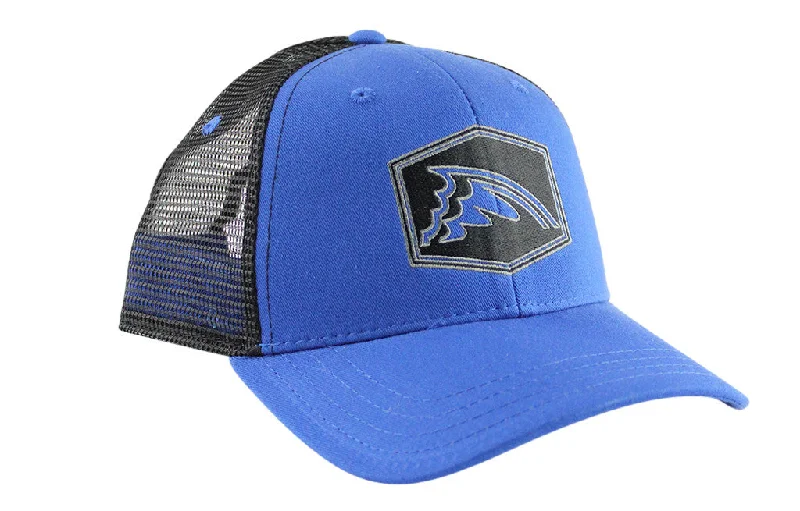 GPS fish finders cheap Black & Blue Mesh Trucker Hat