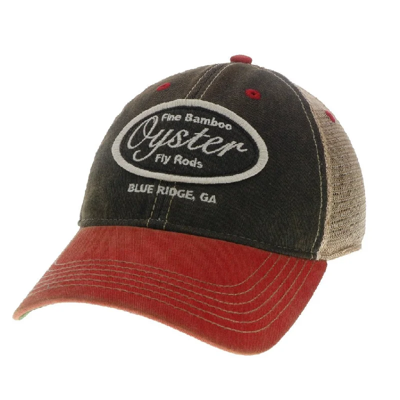 kayak fish bag coolers Black/red Legacy Old Favorite Trucker Hat with Oyster patch