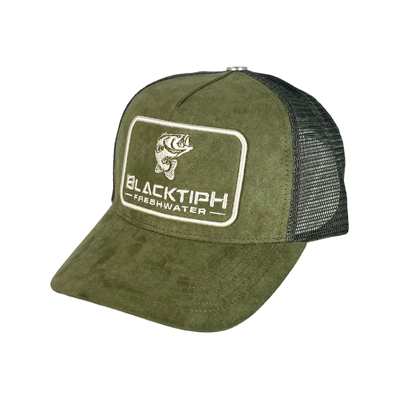 heavy-duty fishing swivels BlacktipH Freshwater Hat "Dark Green Suede"