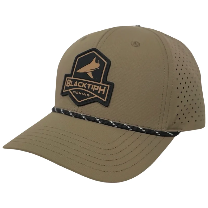 winter ice fishing gear BlacktipH PVC Khaki Performance Snapback Hat