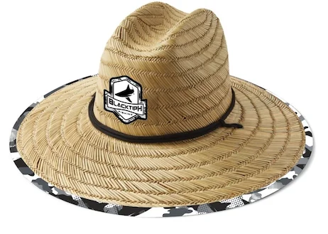 magnetic fishing tackle storage BlacktipH Straw Hat - Snow Shark Camo - Natural