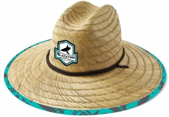 night fishing lights waterproof BlacktipH Straw Hat - Turquoise Blue - Natural