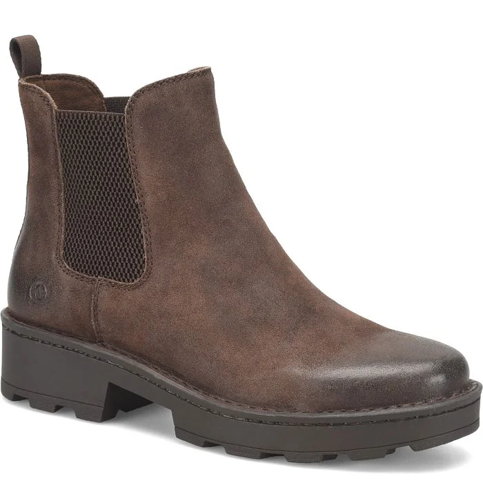 Comfortable Boots For Hiking Born Verona Dark Brown Distressed Women's