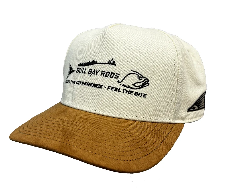 quick-change fishing snaps Bull Bay Cream & Tobacco Suede Hat