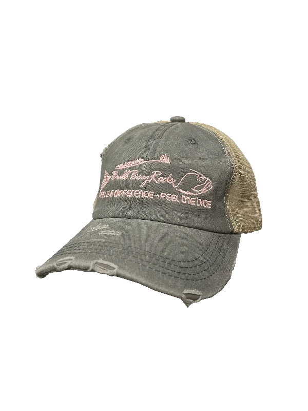 braided fishing line with high sensitivity Ladies Ponytail Trucker Hats