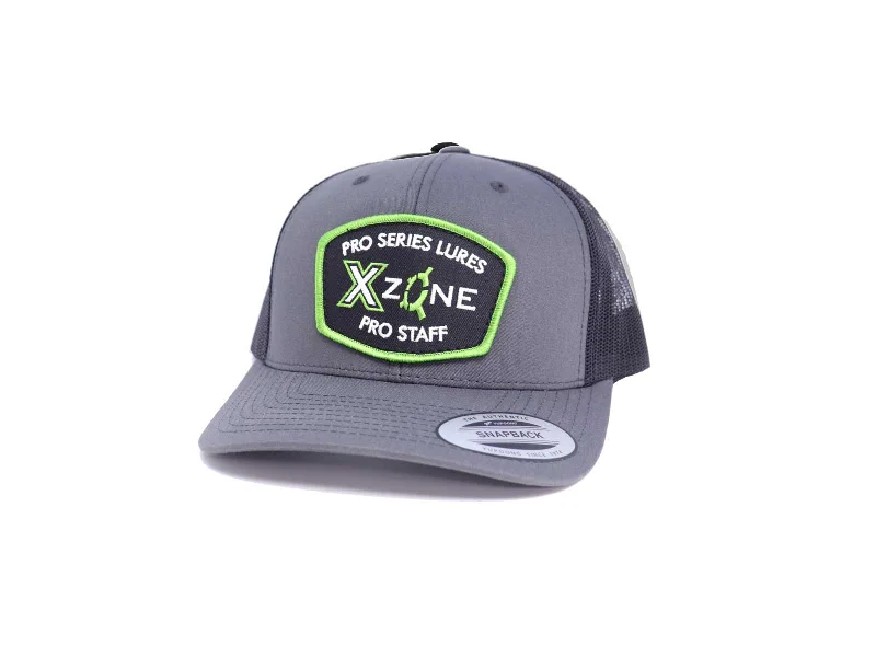 spinning reels with smooth drag X Zone Pro Staff Trucker Hat - Charcoal Black