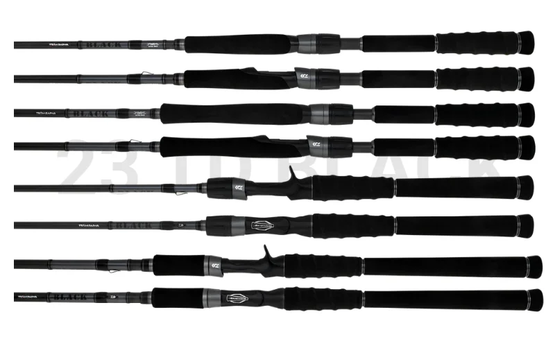 retractable fishing rod covers Daiwa 23 TD Black Graphite Rods + Gift