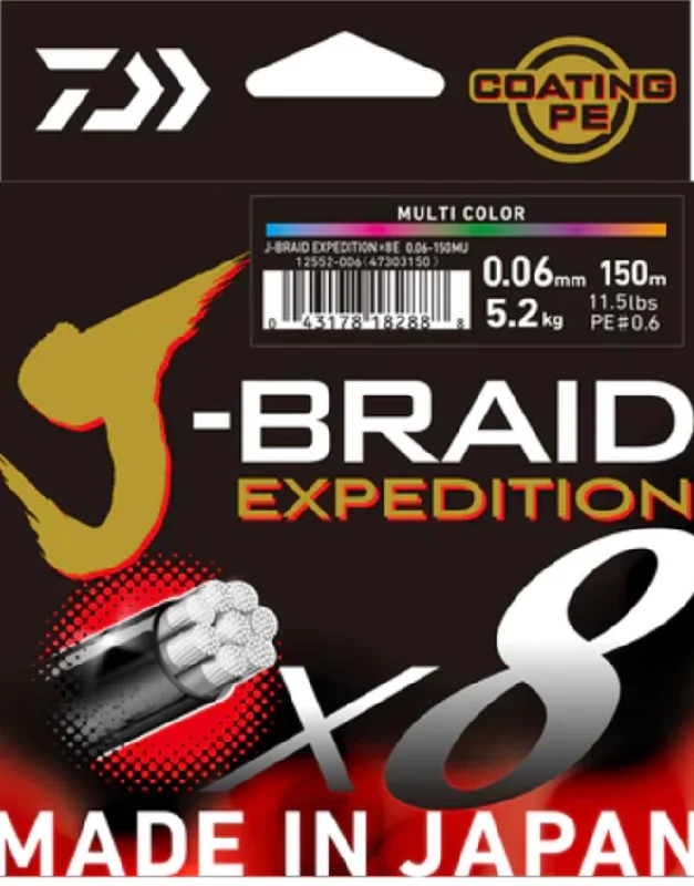 waterproof fishing bibs for winter Daiwa J Braid Expedition Multi Colour 500m Rolls