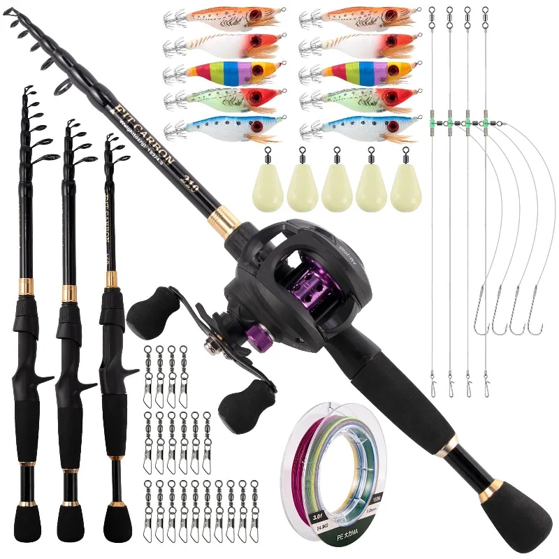 waterproof fishing tackle waist packs Dr.Fish 45pcs Surf Fishing Rod and Reel Combo