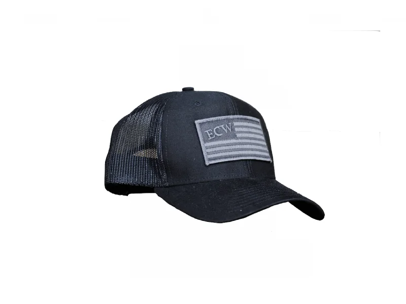 tungsten ice fishing jigs East Coast Waterfowl Black American Flag Patch Trucker Hat Snap Back tungsten ice fishing jigs East Coast Waterfowl Black American Flag Patch Trucker Hat Snap Back