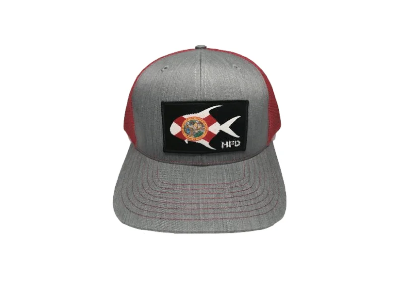night fishing LED bite alarms Florida Permit Patch Trucker Hat | HFD