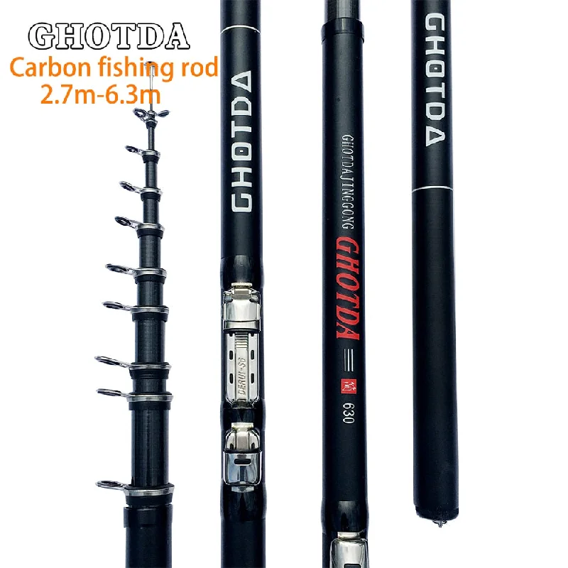 micro jigs for crappie fishing GHOTDA Carbon Fiber Fishing Rod