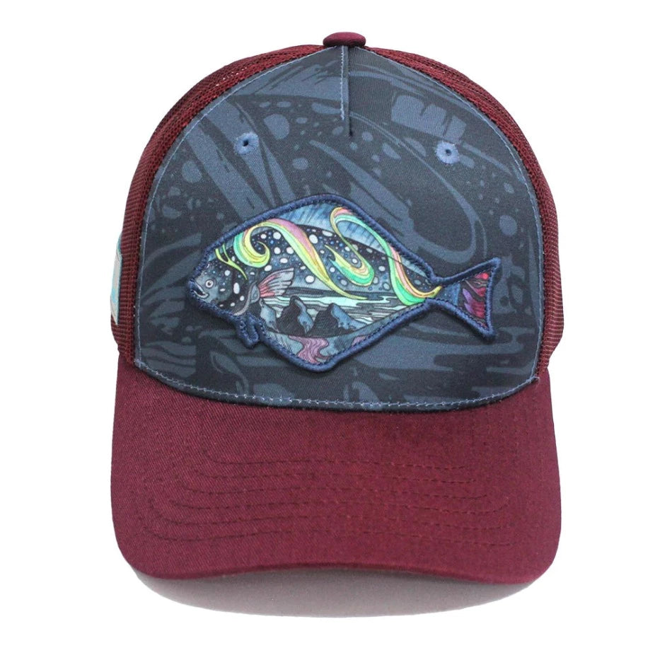 compact fly fishing rod storage HaliBorealis Trucker Hat