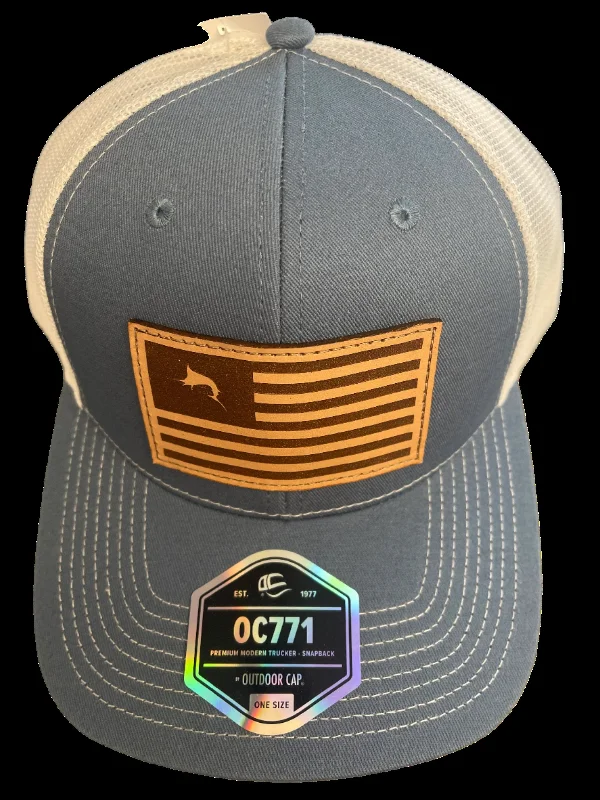 floating minnow jerkbaits Marlin Flag Logo Cap