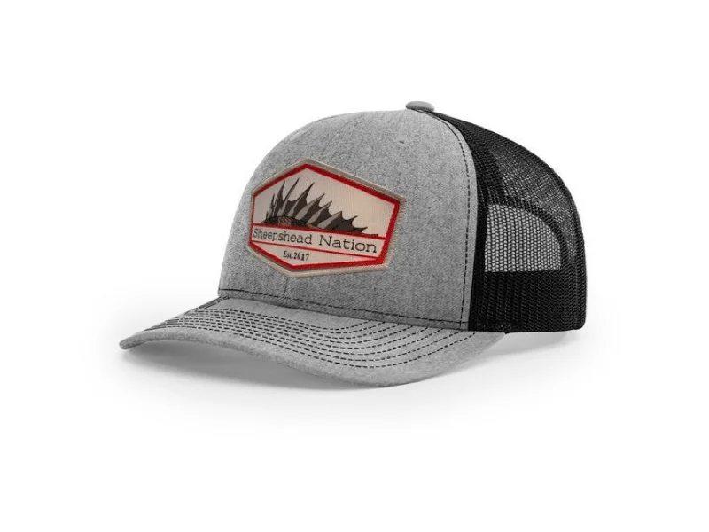 tungsten drop shot weights Heather Grey / Black Sheepshead Nation Hat