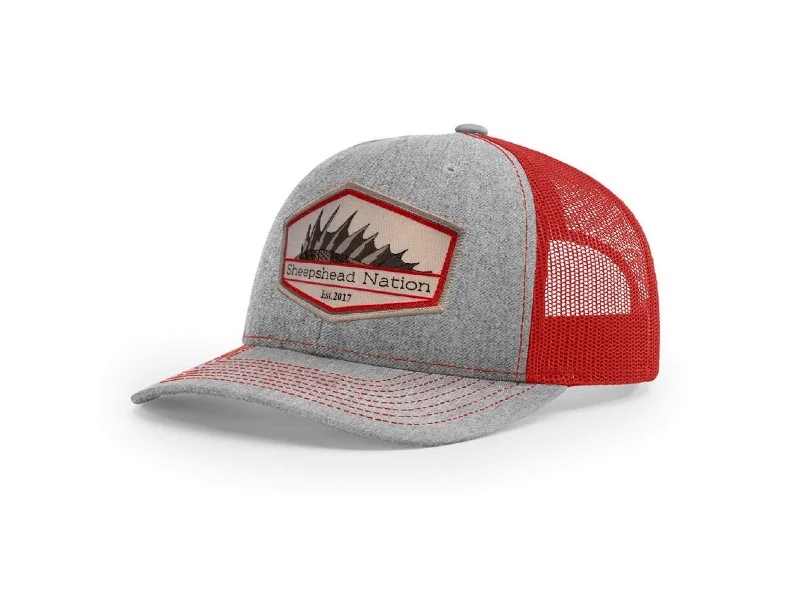 top-rated finesse fishing rods Heather Grey / Red Sheepshead Nation Hat