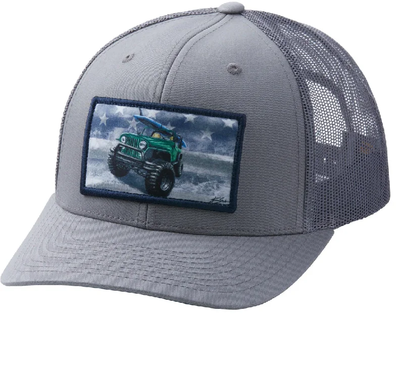 pike fishing lures realistic Huk KC Solo Mission Trucker Cap