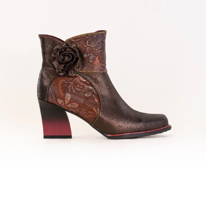 L'Artiste Zinna Bootie (Women's) - Bronze Leather Combo