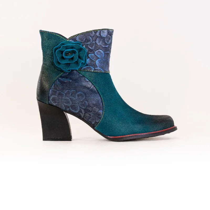 L'Artiste Zinna Bootie (Women's) - Teal Multi Leather