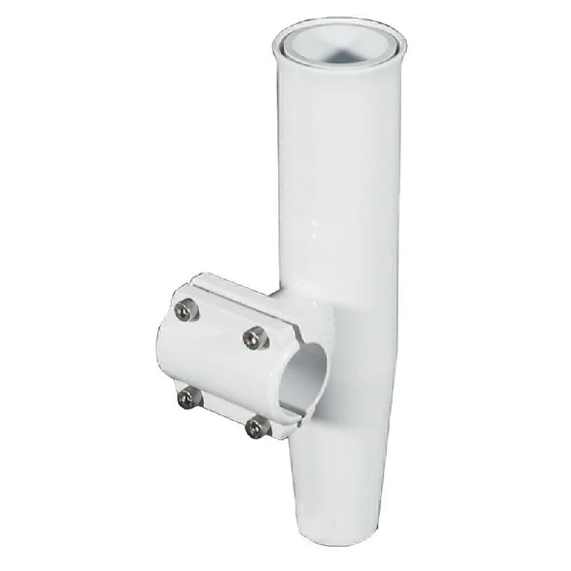 collapsible fishing buckets leakproof Lee's Clamp-On Rod Holder - White Aluminum - Horizontal Mount - Fits 1.050" O.D. Pipe [RA5201WH]