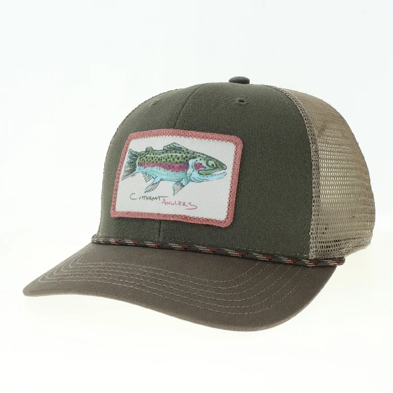 rechargeable fishing headlamp Legacy Mid-Pro Snapback Trucker- Jacob Lutz Greasy Bow Art