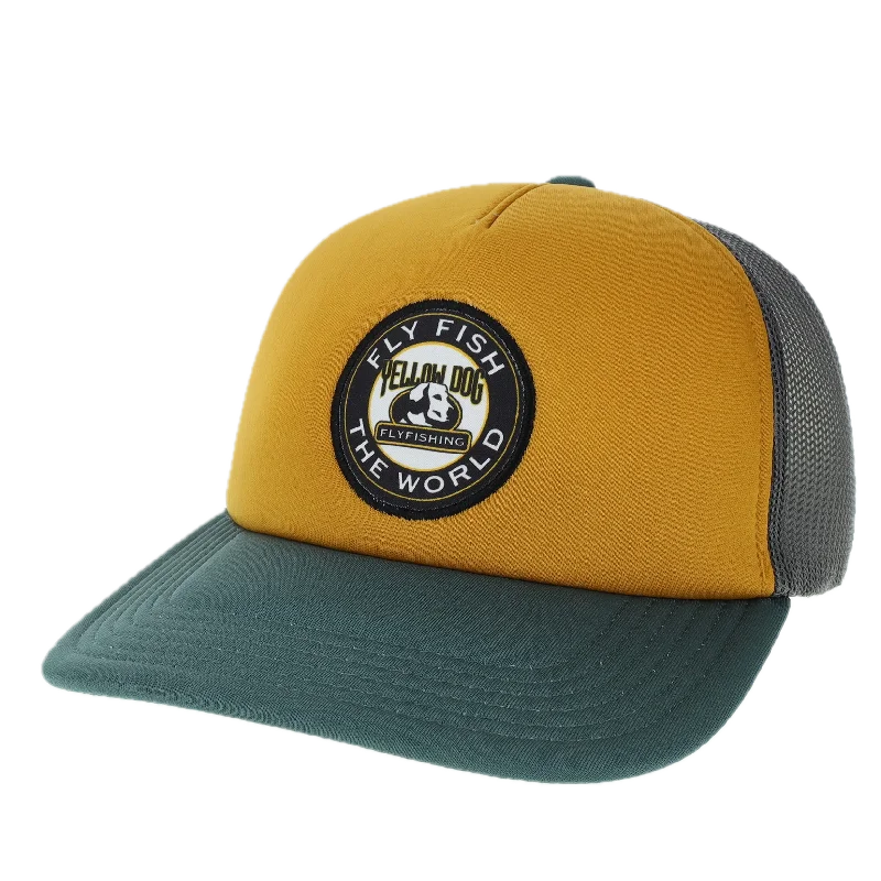 top-rated fish lip grippers Yellow Dog Trucker Hat - Bronze/Pine