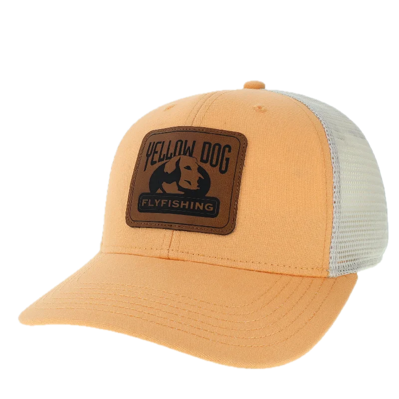 floating fishing pliers rustproof Yellow Dog Trucker Hat - Peach Stone