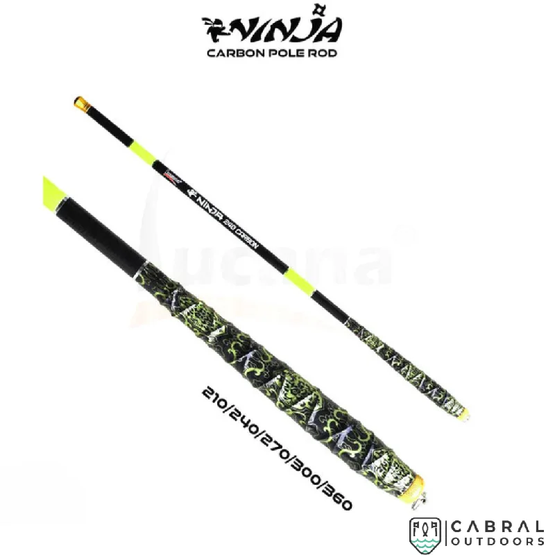 retractable wading staffs for fly anglers Lucana Ninja Carbon Pole Rod