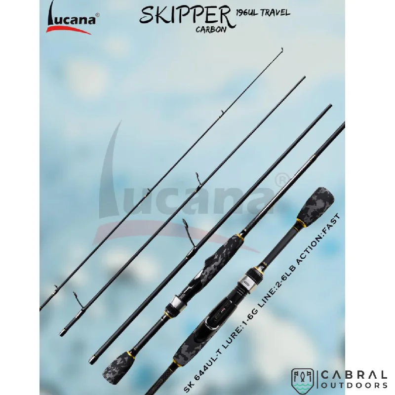 heavy-duty rod holders for beach fishing Lucana Skipper 196UL Travel Rod