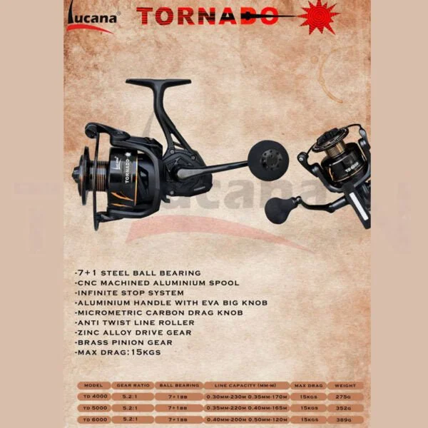 top-rated fish lip grippers Lucana Tornado Spinning Reel | TD4000 | TD5000 | TD6000 | top-rated fish lip grippers Lucana Tornado Spinning Reel | TD4000 | TD5000 | TD6000 |