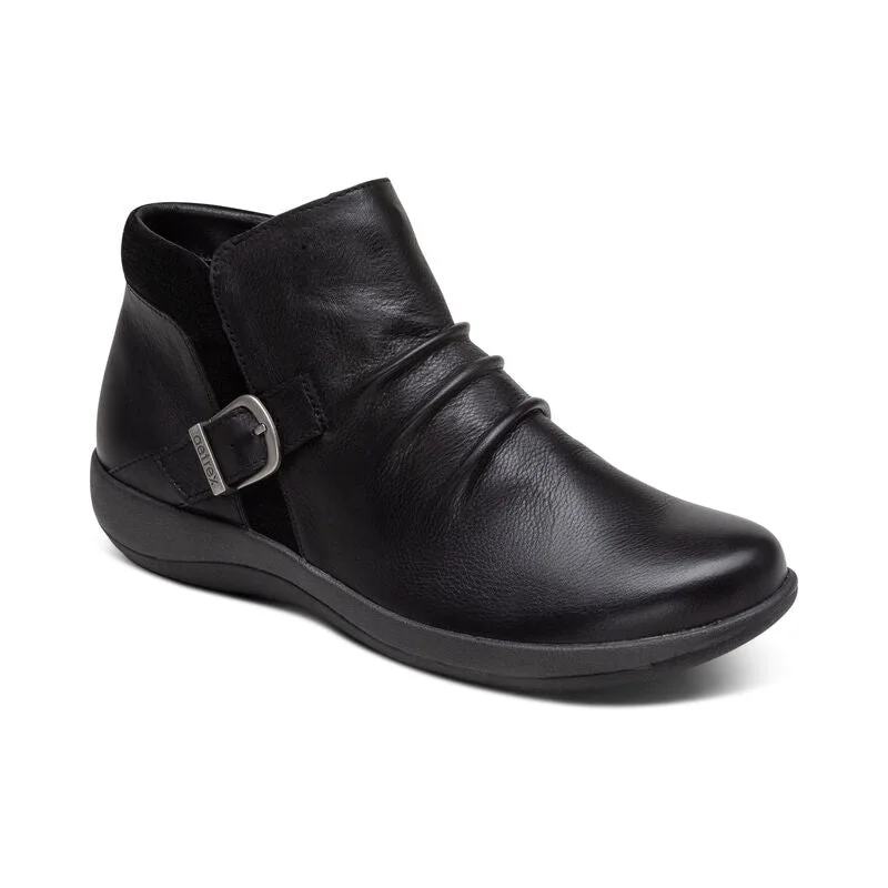Durable Hiking Footwear Aetrex Women's Luna Ankle Boot Black