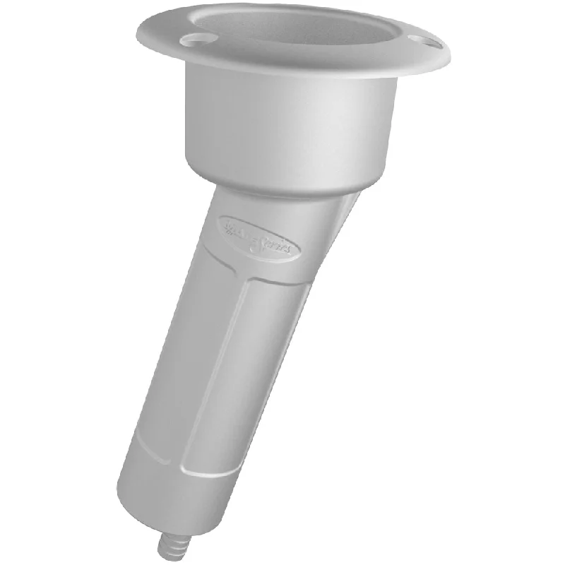sonar fish finders for boats Mate Series Plastic 15 Rod  Cup Holder - Drain - Round Top - White [P1015DW]