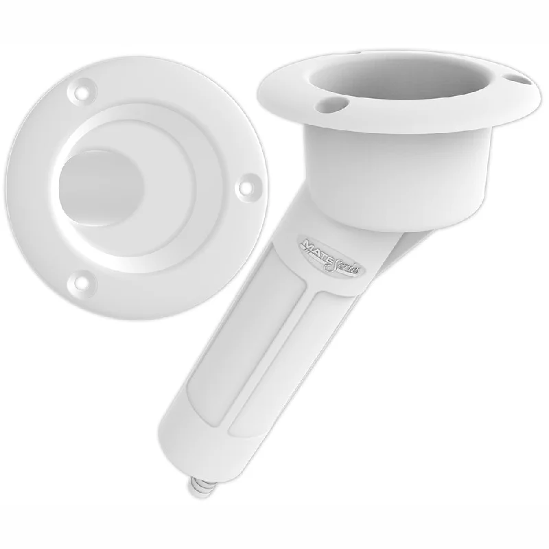 multi-tool pliers for fishing Mate Series Plastic 30 Rod  Cup Holder - Drain - Round Top - White [P1030DW]