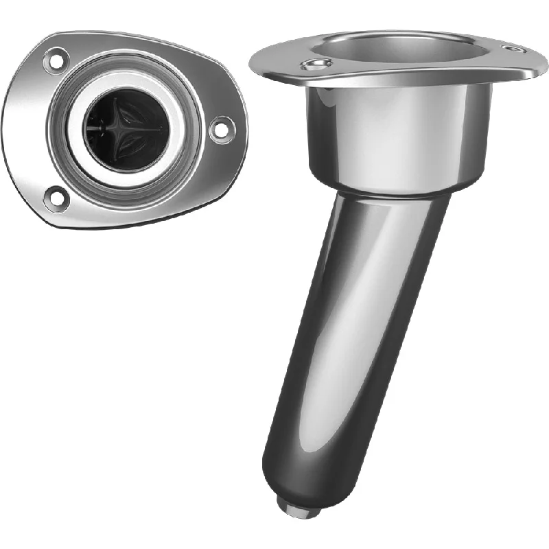 trout fishing rods and reels Mate Series Stainless Steel 15 Rod  Cup Holder - Drain - Oval Top [C2015D]
