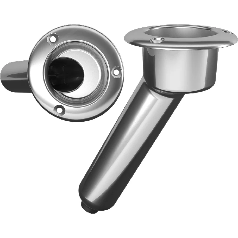 bite alarms for night fishing Mate Series Stainless Steel 30 Rod  Cup Holder - Drain - Round Top [C1030D]