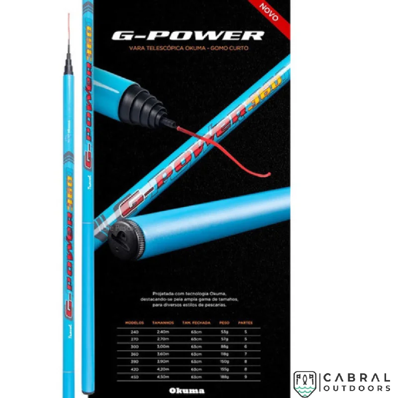 best fluorocarbon leader for clear water Okuma G-Power 10ft-15ft Travel Pole Rod