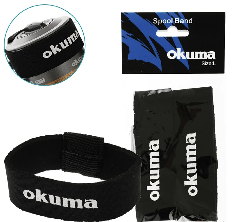micro-finesse fishing rods Okuma Fishing Reel Spool Band | Black | Pack Of 2 |
