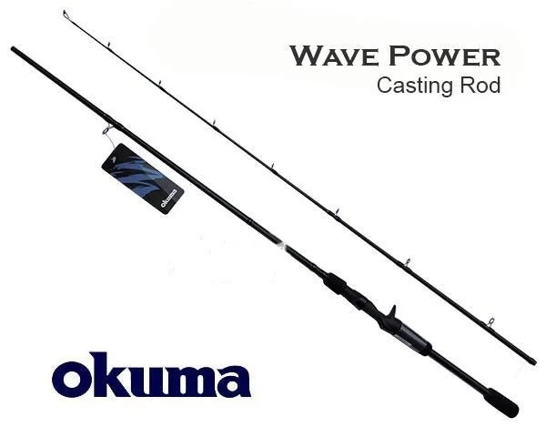 collapsible fishing rod travel case Okuma Wave Power Baitcasting Rod | 6.6 Ft | 7 Ft |